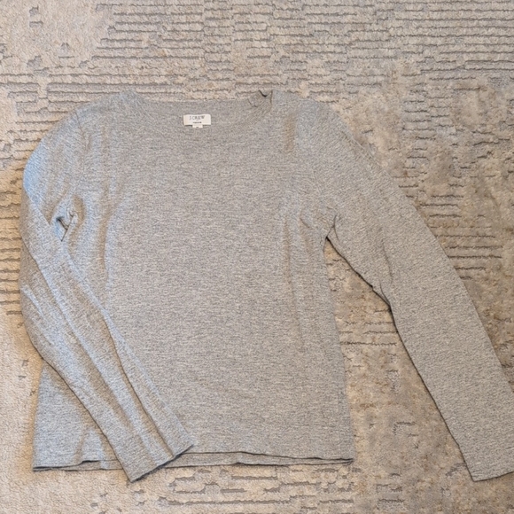 J. Crew Women's Cotton-Wool Blend Teddie Sweater In Heather Grey - Picture 3 of 5